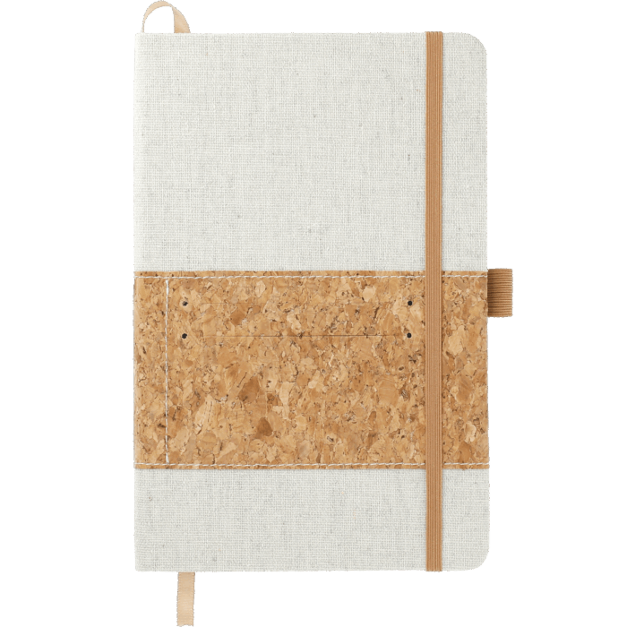 5.5" X 8.5" Recycled Cotton And Cork Bound Notebook