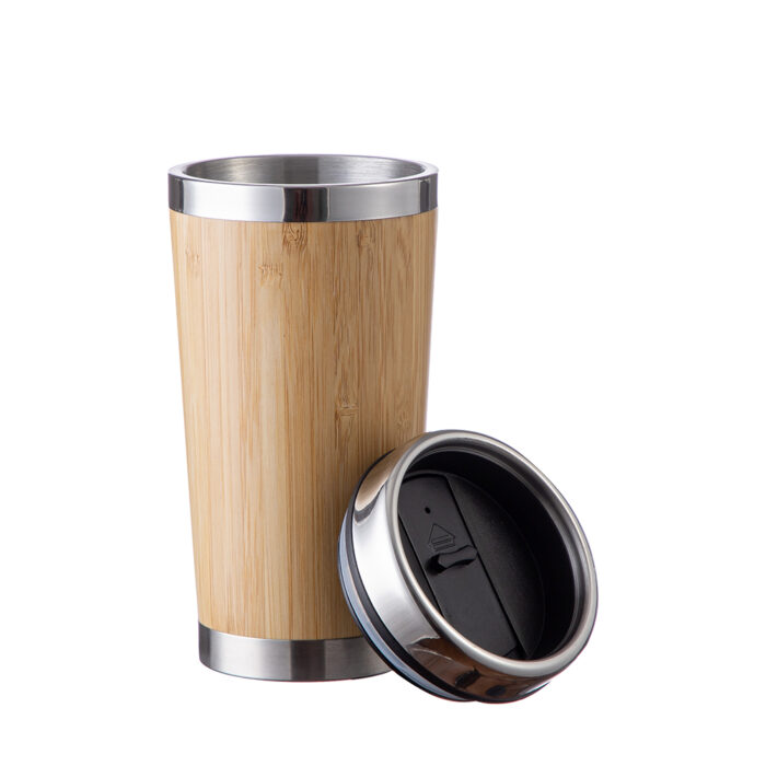 Bamboo Thermal Tumbler With  Lid 17Oz