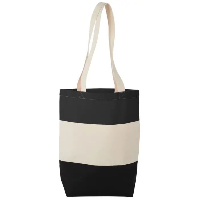 Cotton Color Block Tote 8Oz