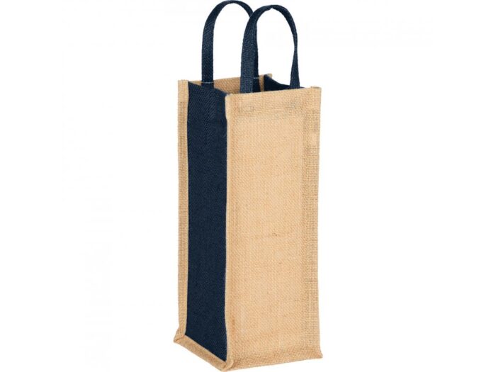 Jute Single Bottle Wine Tote