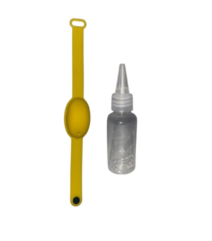 Silicone Wrist Band Hand Sanitizer Dispenser With Bottle